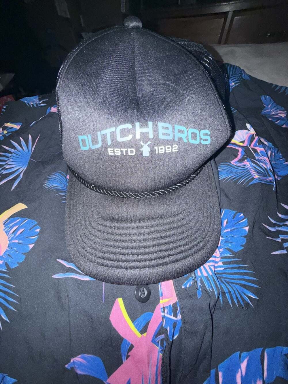 Dutch Bros Coffee ESTD 1992 Black Mesh Trucker Hat Cap